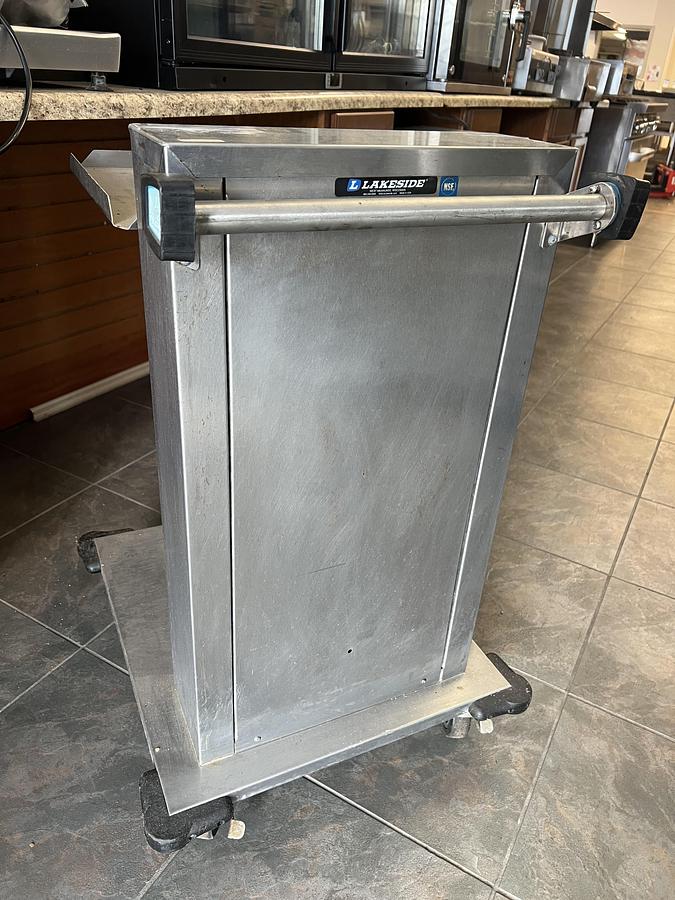 Used Lakeside Stainless Steel Bussing Cart Utility Cart on Casters Commercial Restaurant