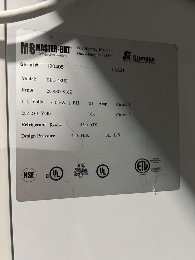 Refurbished Master-Bilt 2 Door Glass Merchandiser Refrigerator Commercial Display Cooler