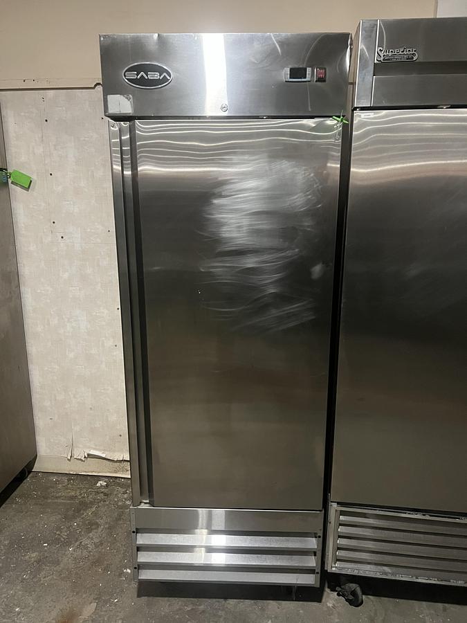 Refurbished SABA 1 Door Commercial Reach-In Refrigerator Stainless Steel Restaurant Cooler
