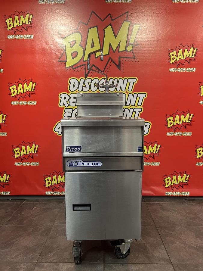 Used Pitco Solstice Supreme SSRS14 Stainless Steel Rinse Station / Dump Station NSF
