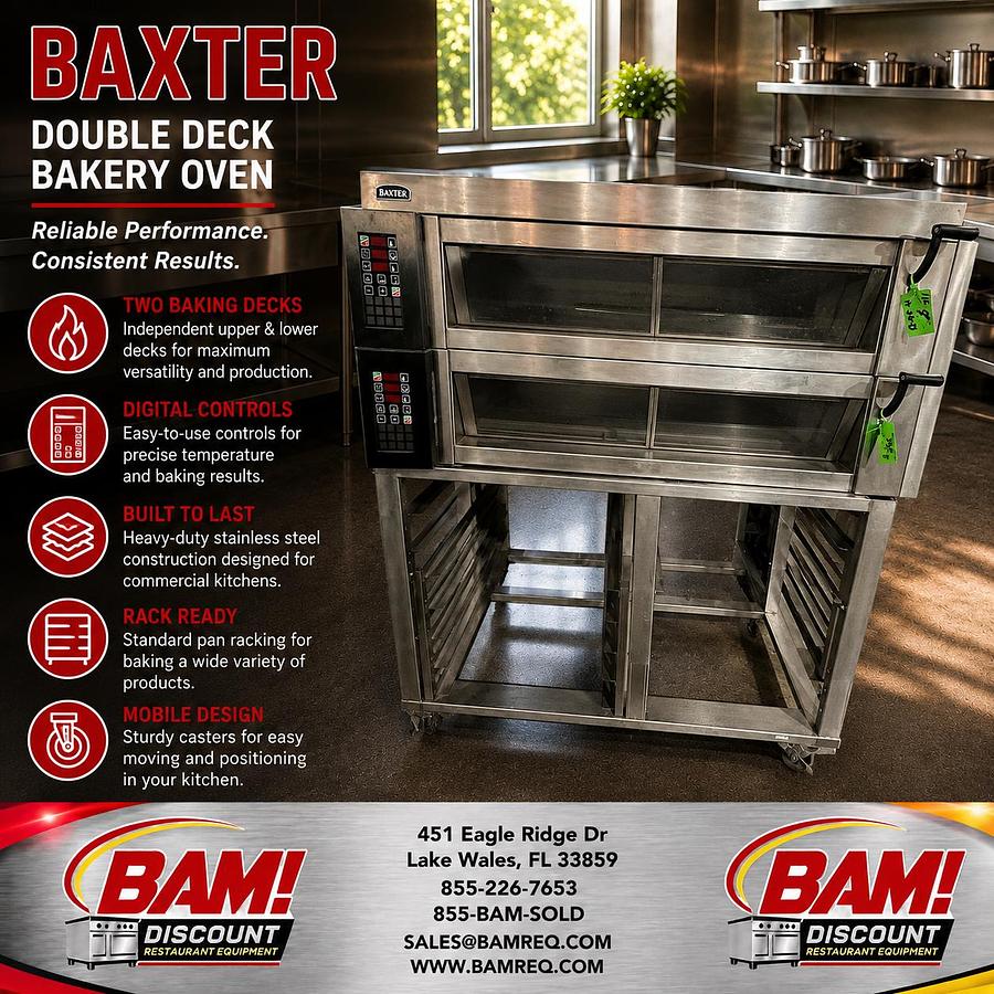 Refurbished Baxter Double Deck Commercial Bakery Oven