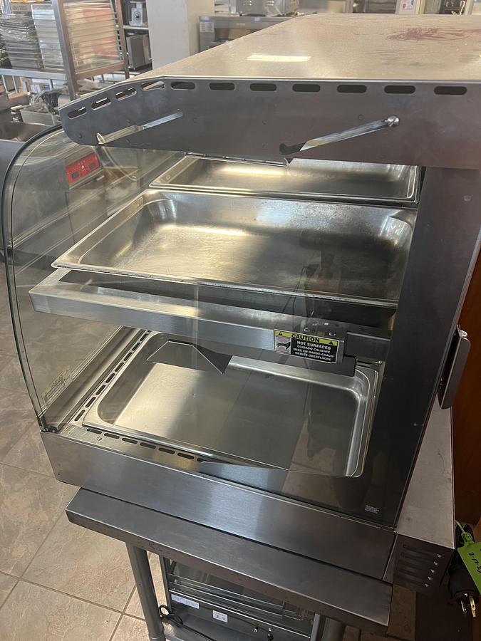 Used Commercial Heated Display Case Hot Food Merchandiser Countertop 120V
