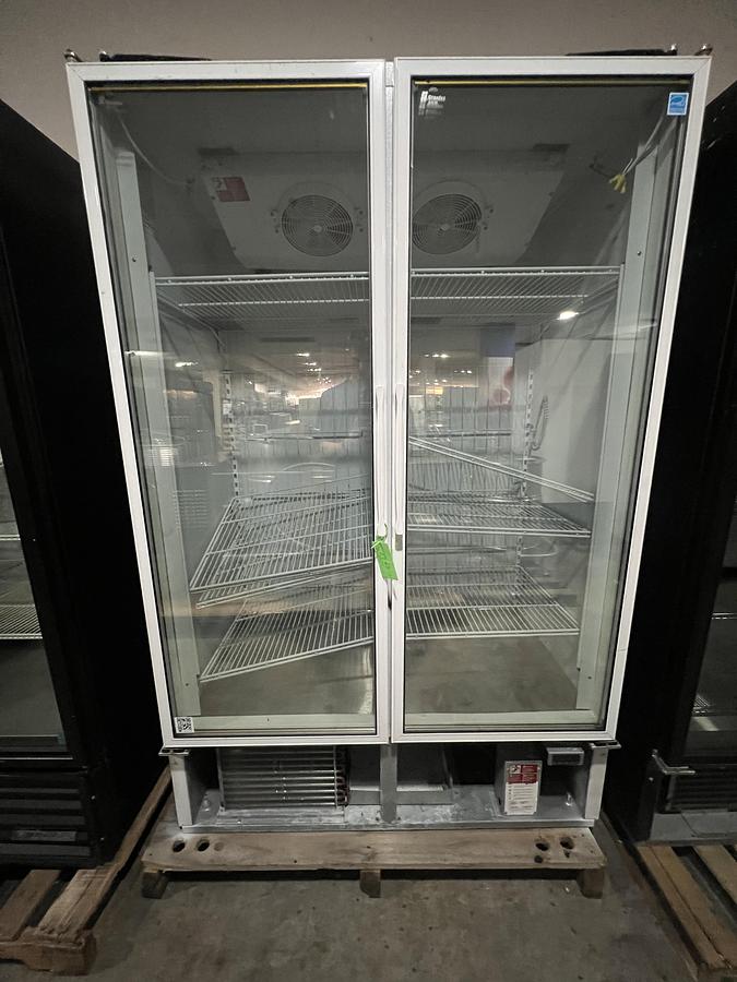 Refurbished Master-Bilt 2 Door Glass Merchandiser Refrigerator Commercial Reach-In Cooler