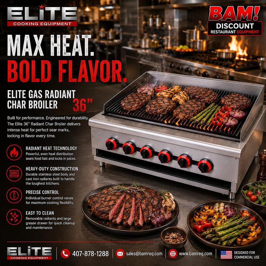 ELITE ECG36 Gas Radiant Charbroiler | 36"