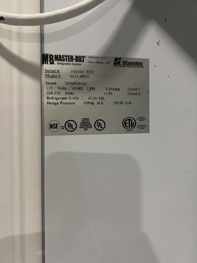 Refurbished Master-Bilt 2 Door Glass Merchandiser Commercial Freezer Frozen Food Display