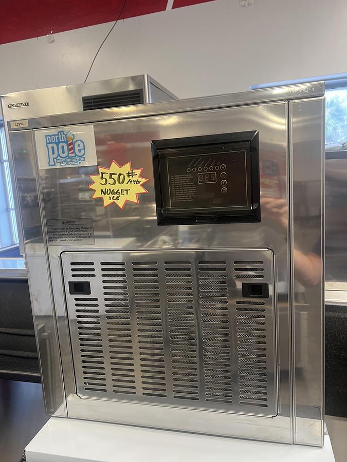 Used North Pole 550 lb Commercial Nugget Ice Machine Head – Air Cooled – Stainless Steel – 115V