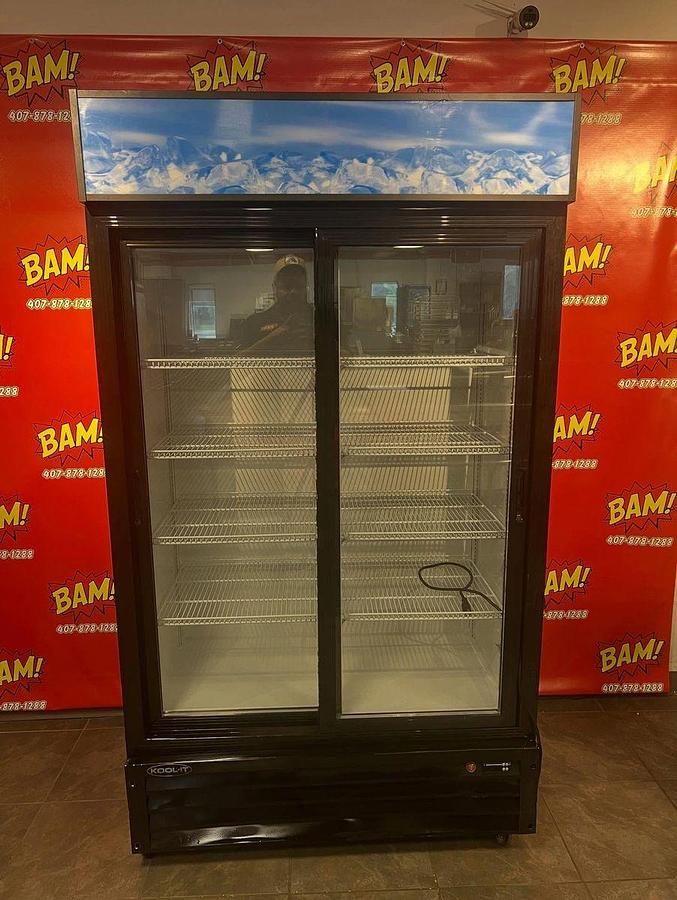 Used Kool-It KSM-36 44” 2-Section Merchandiser Refrigerator with Sliding Glass Door, 31 cu. ft.Kool-It KSM-36 44” 2-Section Merchandiser Refrigerator with Sliding Glass Door, 31 cu. ft.