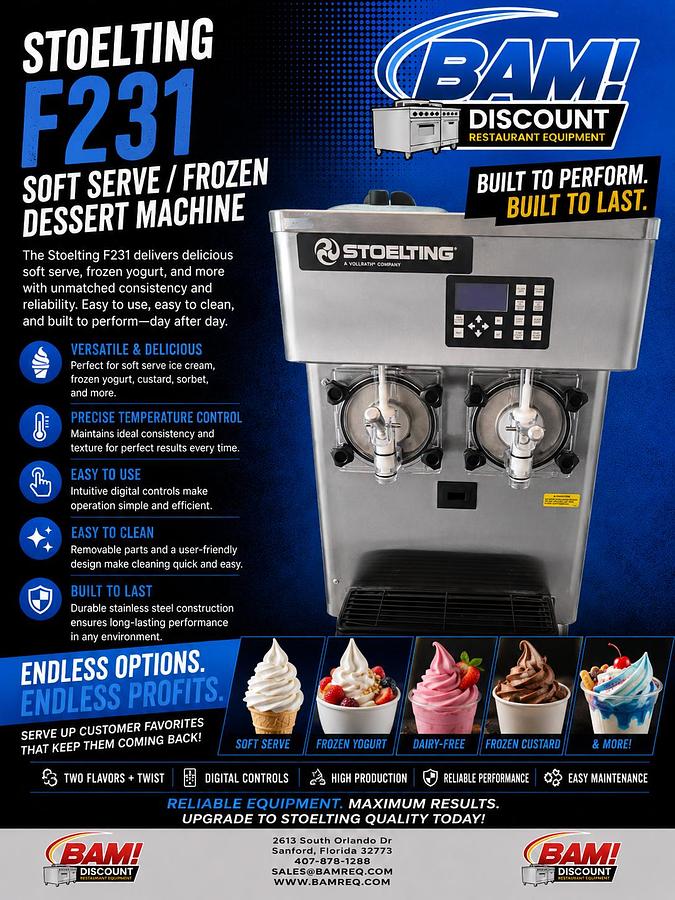 Used Stoelting F231 Twin Flavor Soft Serve / Frozen Dessert Machine