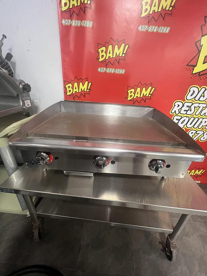 Refurbished 36" Commercial Countertop Natural Gas Griddle – Heavy-Duty Flat Top Grill