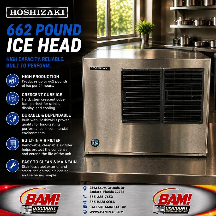 Refurbished Hoshizaki 662 Lb Commercial Ice Machine Head Air Cooled Crescent Cube