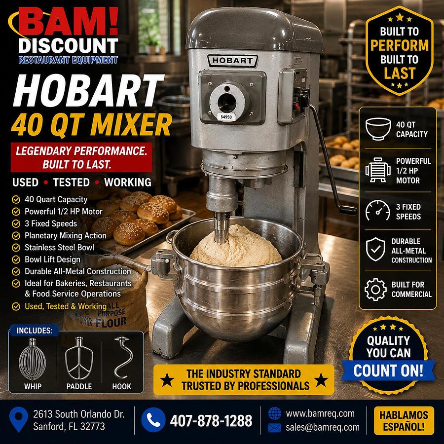 Used Hobart 40 Quart Legacy Planetary Mixer