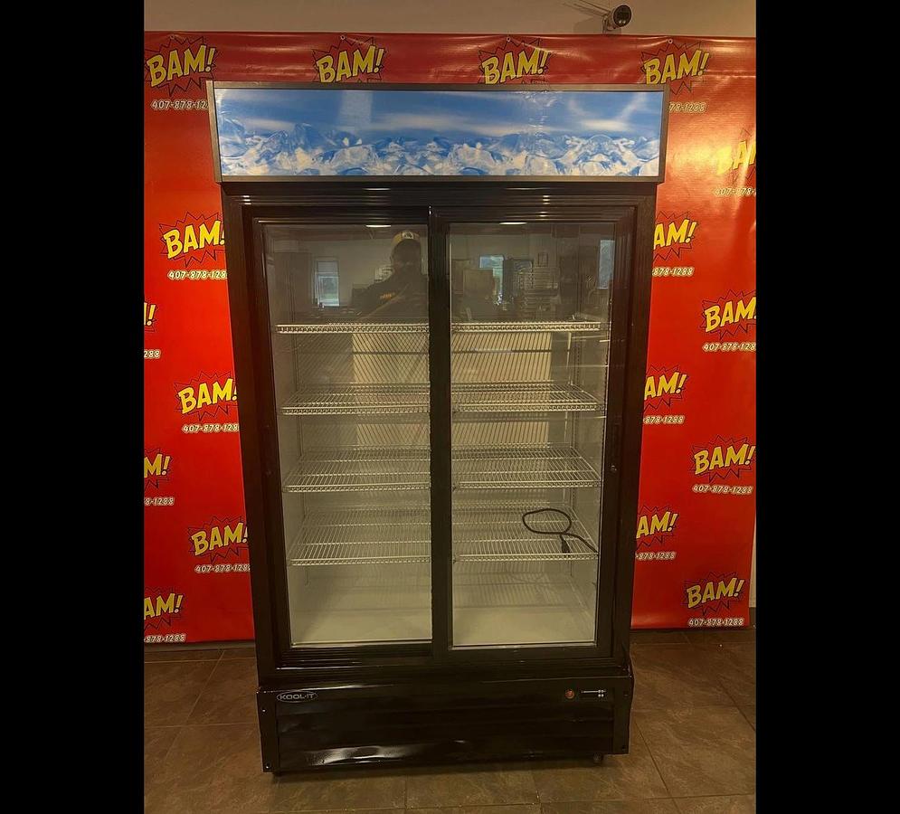 Used Kool-It KSM-36 44” 2-Section Merchandiser Refrigerator with Sliding Glass Door, 31 cu. ft.Kool-It KSM-36 44” 2-Section Merchandiser Refrigerator with Sliding Glass Door, 31 cu. ft.