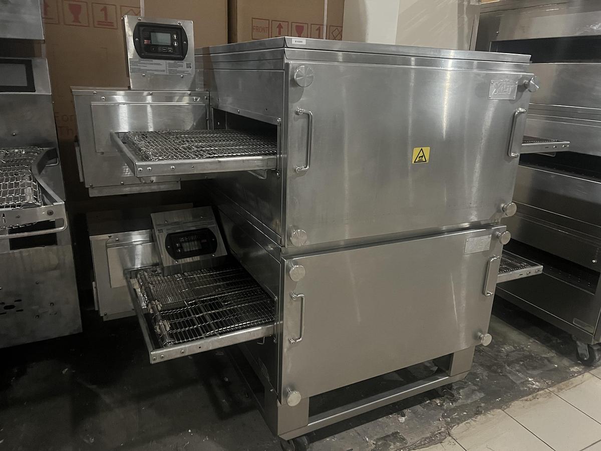 Used XLT Double Stack Conveyor Pizza Oven – Commercial Conveyor Oven – Top Oven Working, Bottom Oven for Parts/Repair