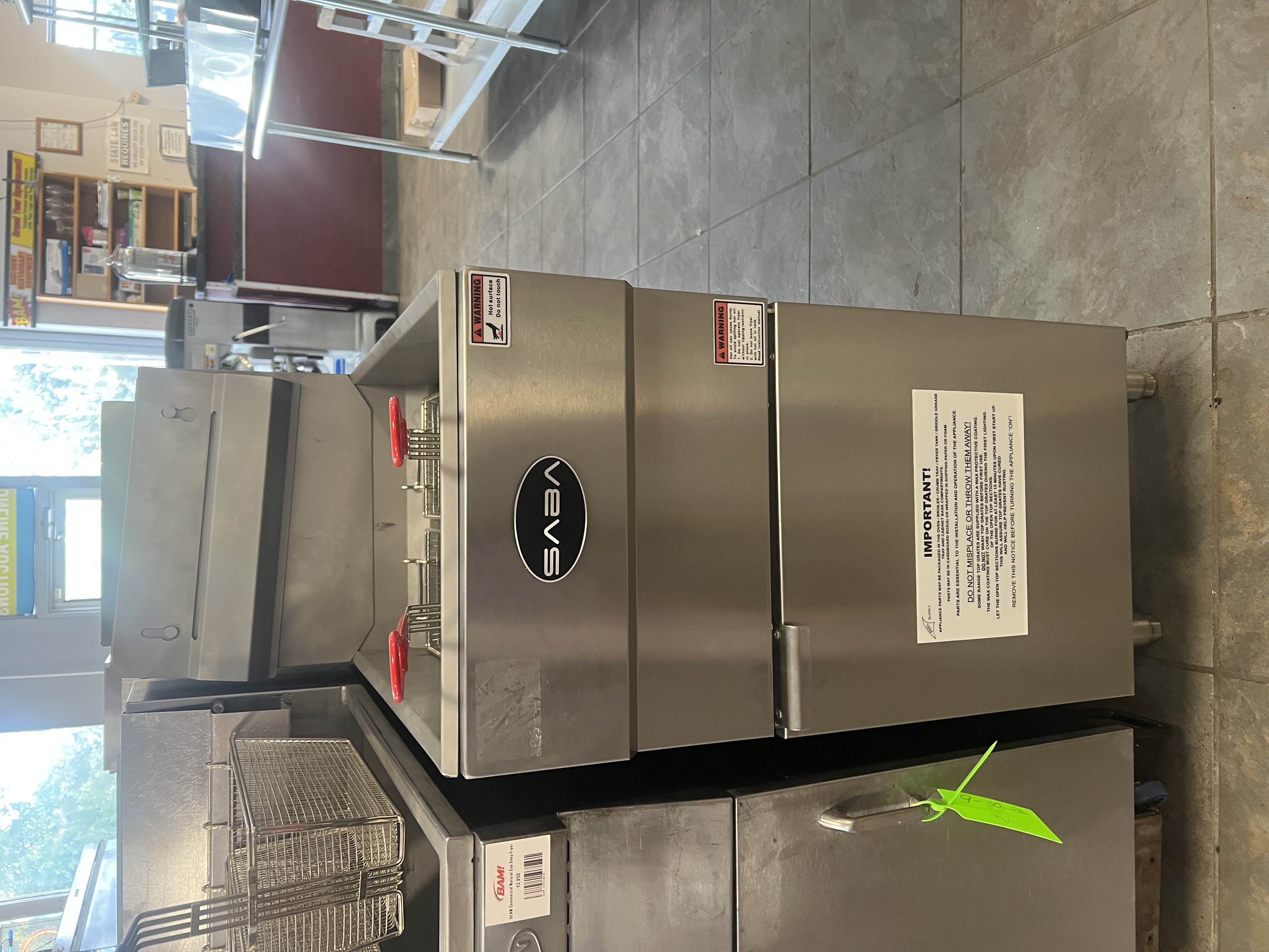 Refurbished NEW SABA GF45 Commercial Gas Deep Fryer – 45 LB Capacity