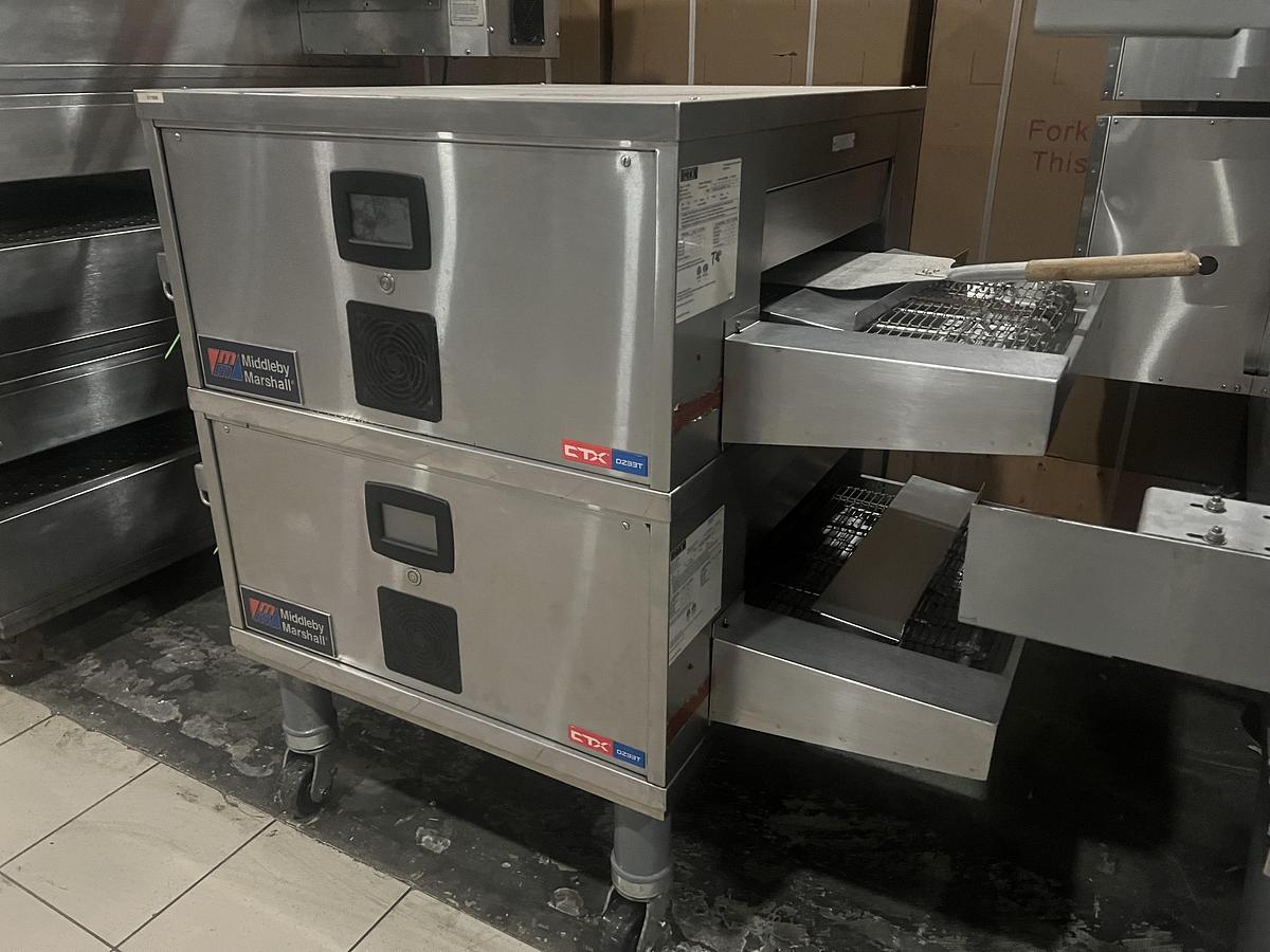 Used Middleby Marshall CTX Double Stack High-Speed Conveyor Oven – Touchscreen Controls – Commercial Pizza Oven