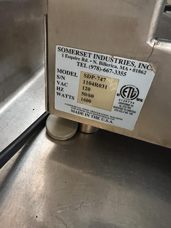 Used Somerset SDP-717 Heated Dough Press – Commercial Pizza Dough Press