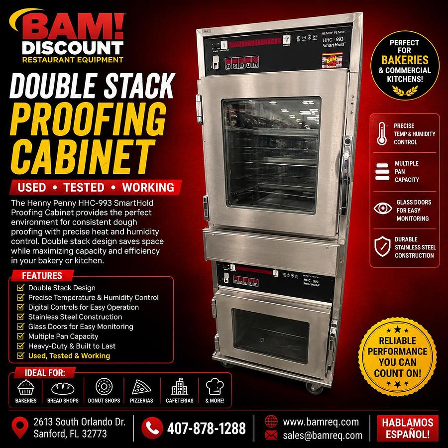 Used Henny Penny HHC-993 SmartHold Double Stack Heated Holding Cabinet