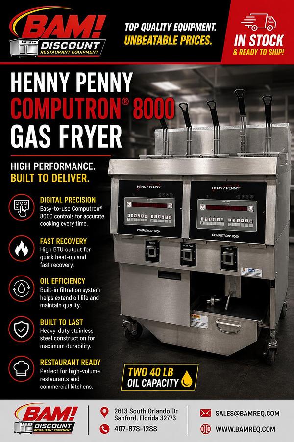 Used Henny Penny Computron 8000 Gas Fryer