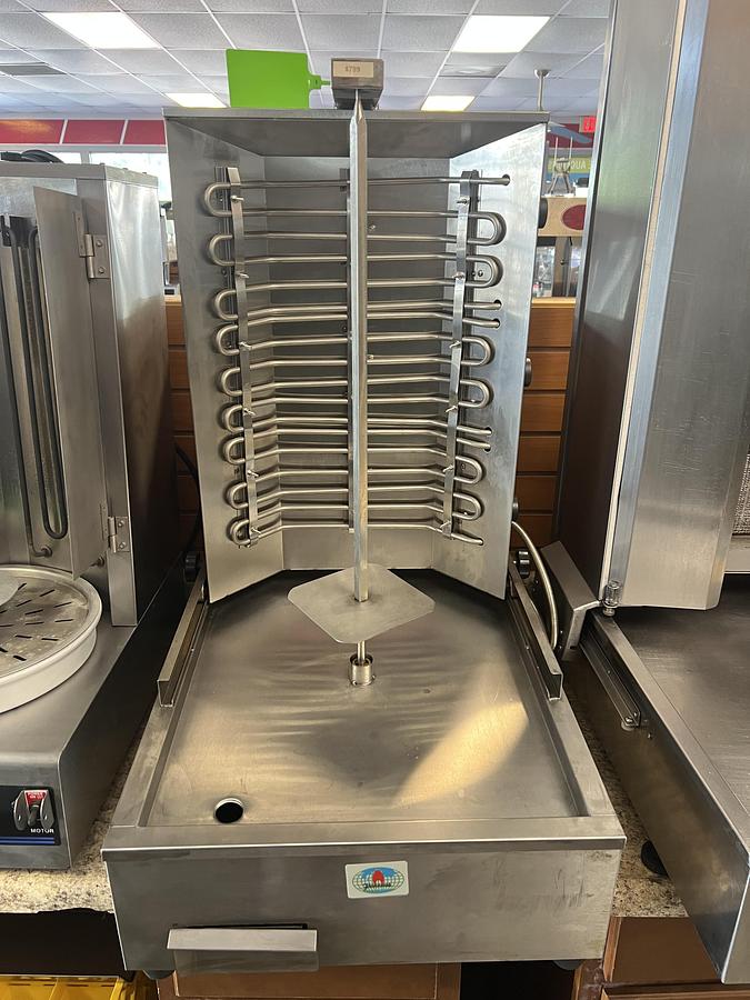 Used Commercial Electric Gyro Broiler Shawarma Machine Rotisserie Tested Working