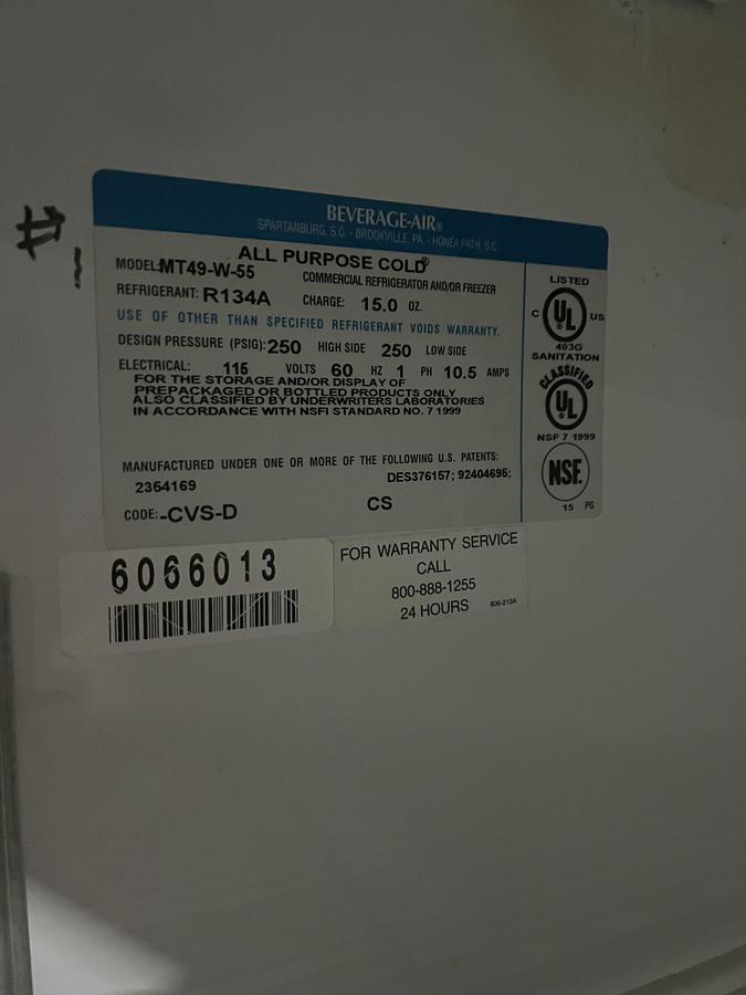 Refurbished Beverage-Air 2 Door Glass Merchandiser Commercial Refrigerator Reach-In Cooler