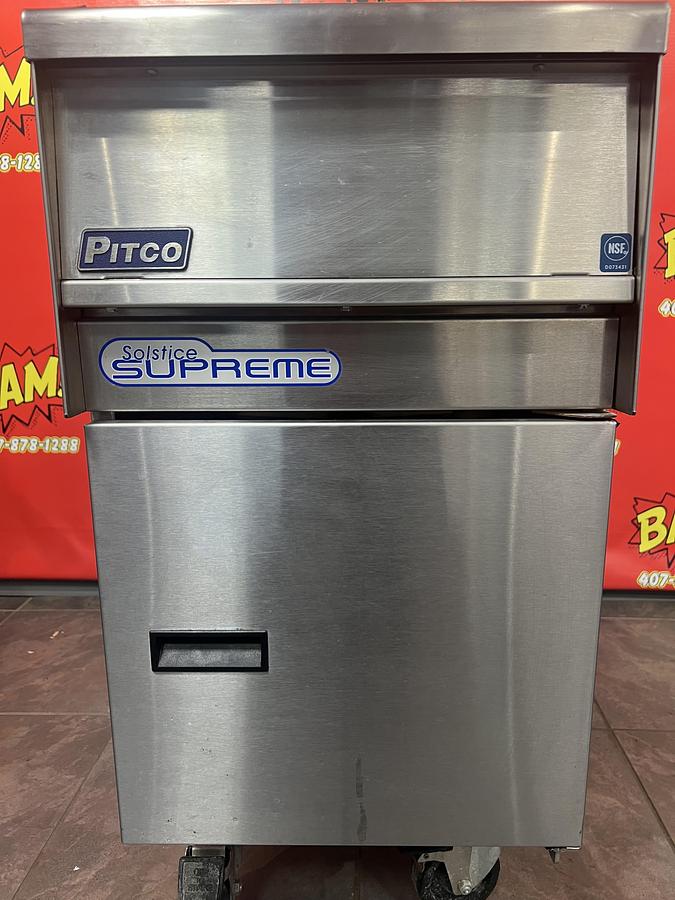 Used Pitco Solstice Supreme SSRS14 Stainless Steel Rinse Station / Dump Station NSF