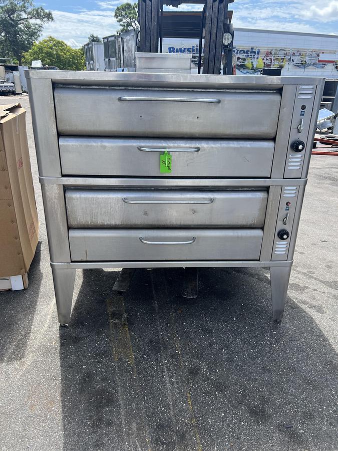 Refurbished Blodgett 961 Double Stack Natural Gas Deck Oven 