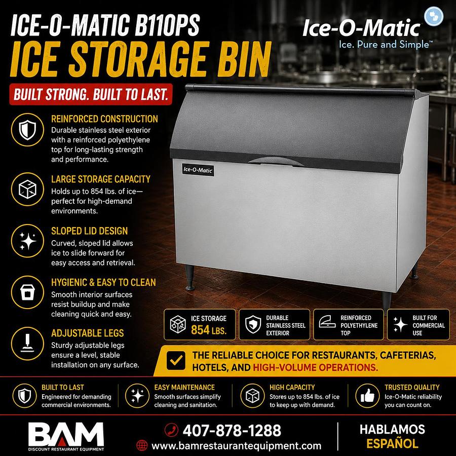 Used Ice-O-Matic B110PS Reinforced Ice Storage Bin - 854 lb.Ice-O-Matic B110PS Reinforced Ice Storage Bin - 854 lb.
