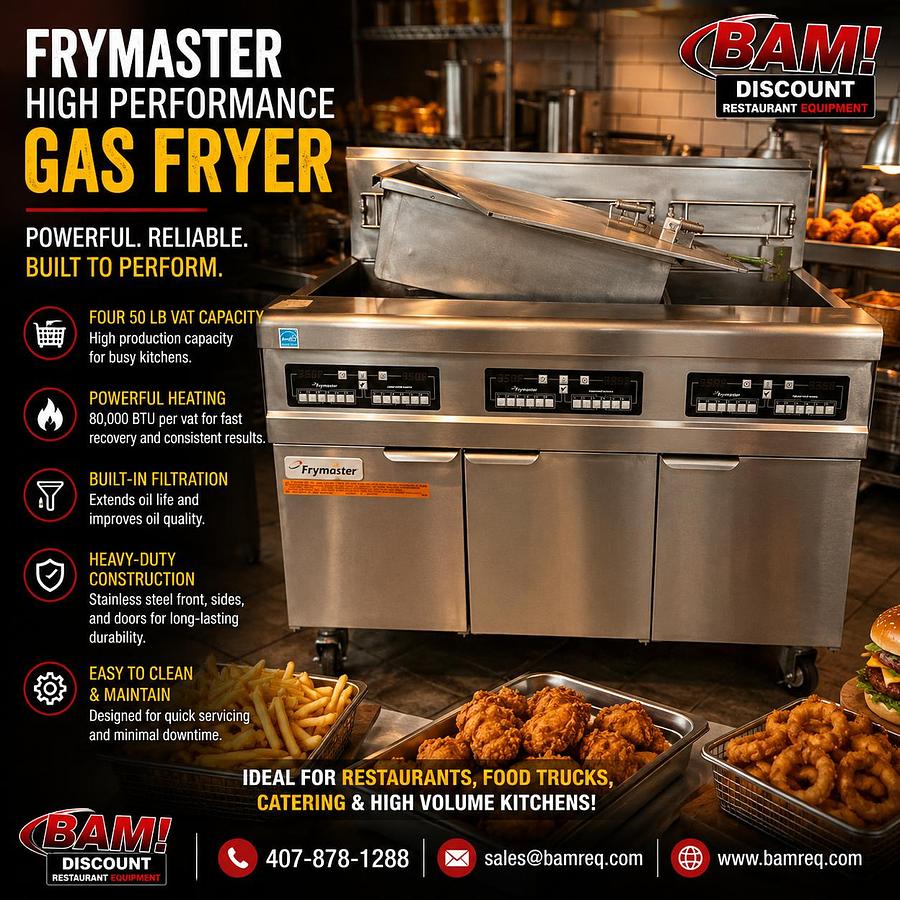 Used Frymaster FPPH355 Natural Gas 150 lb. 3 Unit High-Efficiency Gas Floor Fryer System with CM3.5 Controls - 240,000 BTUFrymaster FPPH355 Natural Gas 150 lb. 3 Unit High-Efficiency Gas Floor Fryer System with CM3.5 Controls - 240,000 BTU