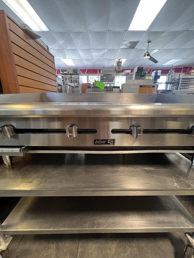 Refurbished Asber 48” 4 Ft Commercial Flat Top Griddle Heavy Duty Restaurant Cooking Equipment