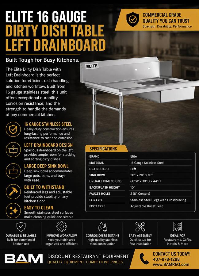 Dirty Dish Table