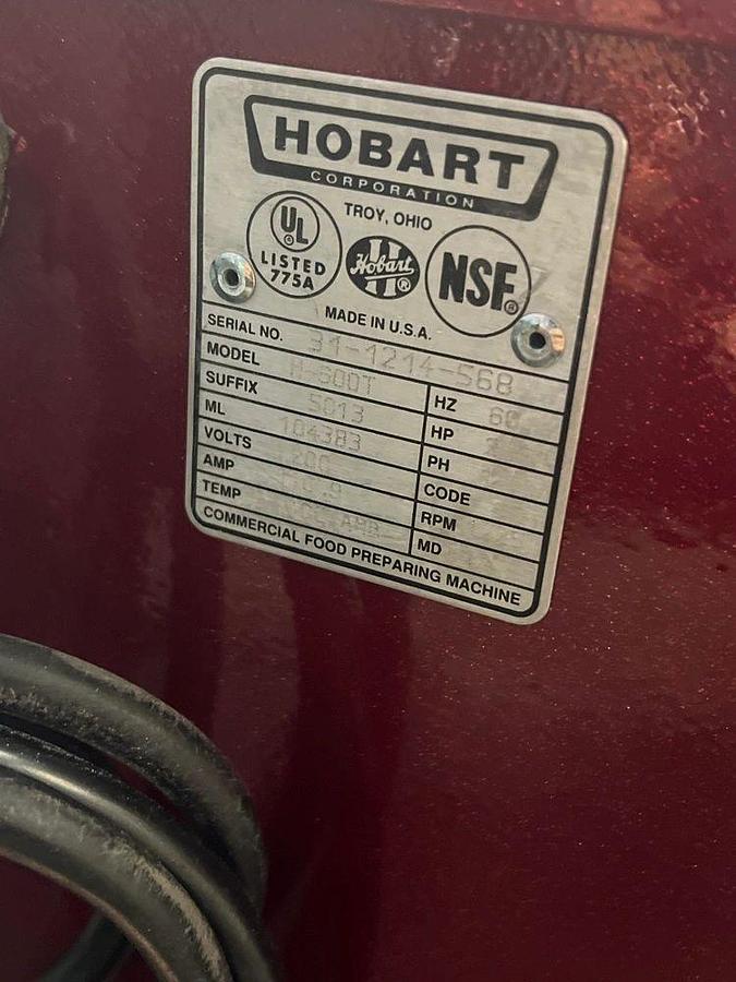 Used Used:Hobart H600T 60 Qt Mixer 2HP - 1Ph - 230v - New Stainless Bowl And Dough HookUsed:Hobart H600T 60 Qt Mixer 2HP - 1Ph - 230v - New Stainless Bowl And Dough Hook