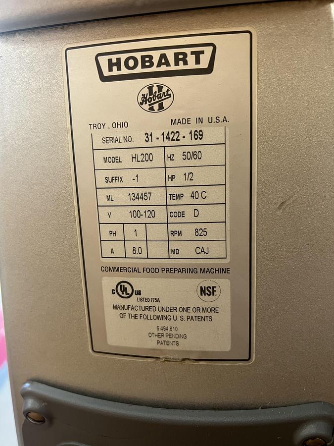 Used Hobart H1200 20 Qt Commercial Planetary Mixer w/ Bowl & Dough Hook