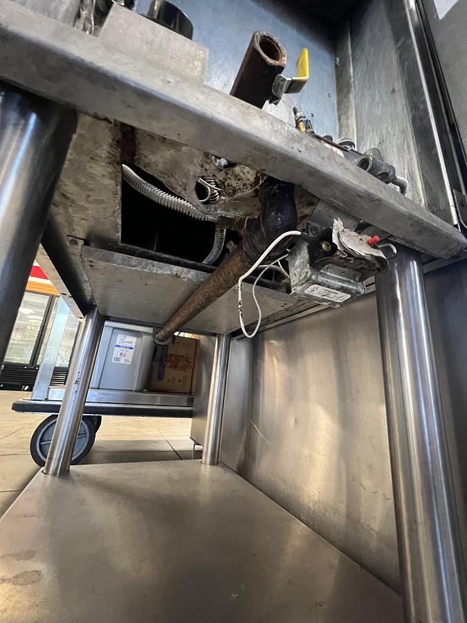 Used Castle Stainless Steel Commercial Fryer Base Cabinet w/ Storage Door