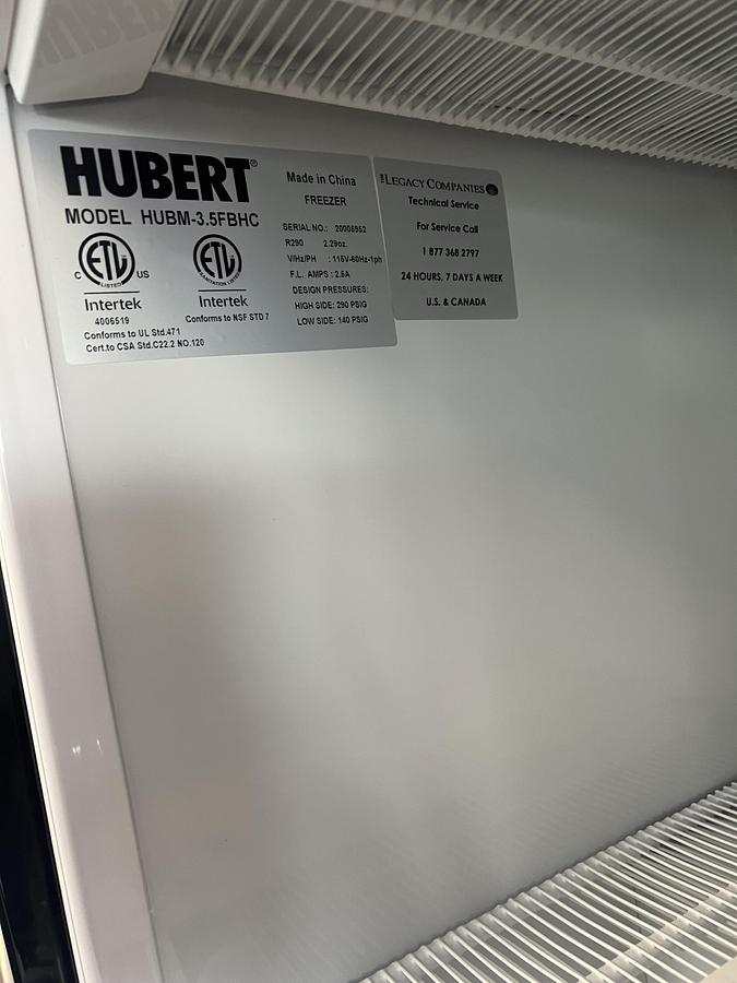 Used Hubert Glass Door Merchandiser Refrigerator