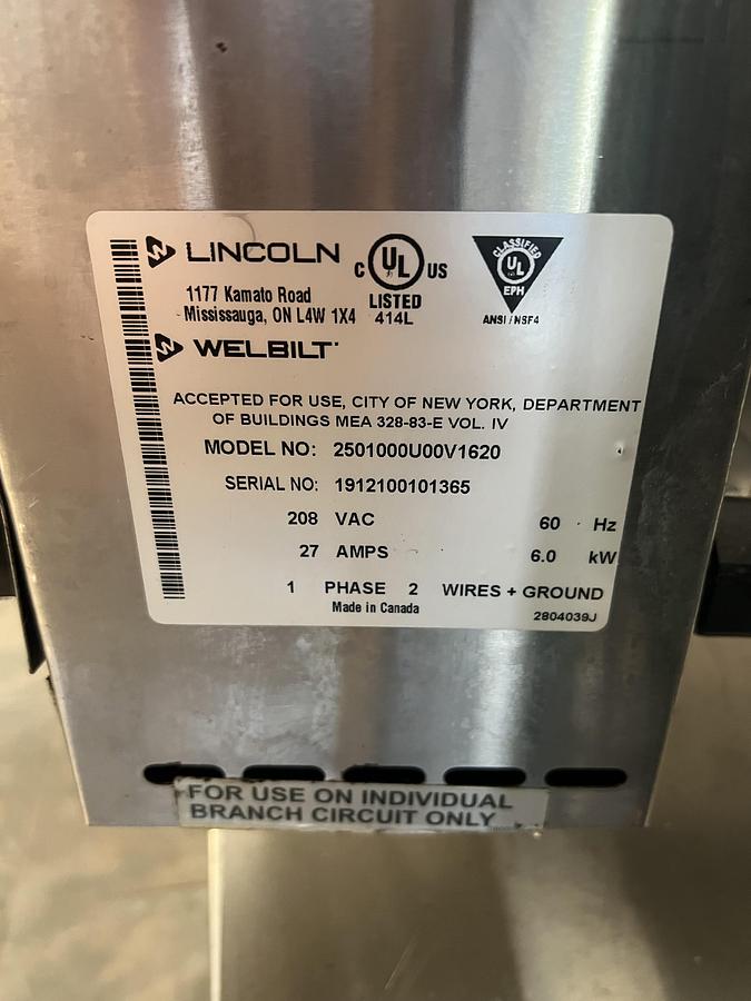 Used Lincoln CTI Commercial Conveyor Oven 51” Belt Electric Countertop Pizza Oven