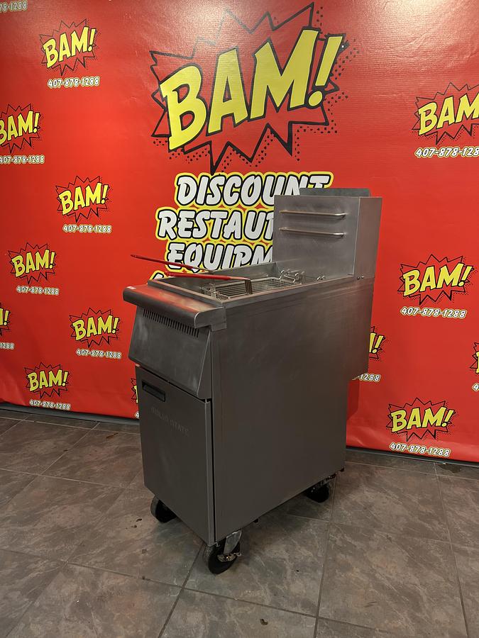 Used SOLID STATE 40 LB COMMERCIAL GAS DEEP FRYER
