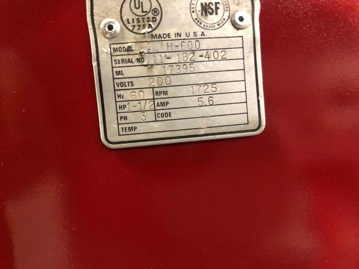 Used Used: HOBART H600 60 QT Mixer 1/2 HP 208/3ph-Test Working / Bowl & Hook- 1HPUsed: HOBART H600 60 QT Mixer 1/2 HP 208/3ph-Test Working / Bowl & Hook- 1HP