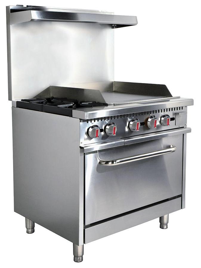 ELITE E-2-G24 36" 2 Gas Burner Range w/ 24in Griddle & Oven