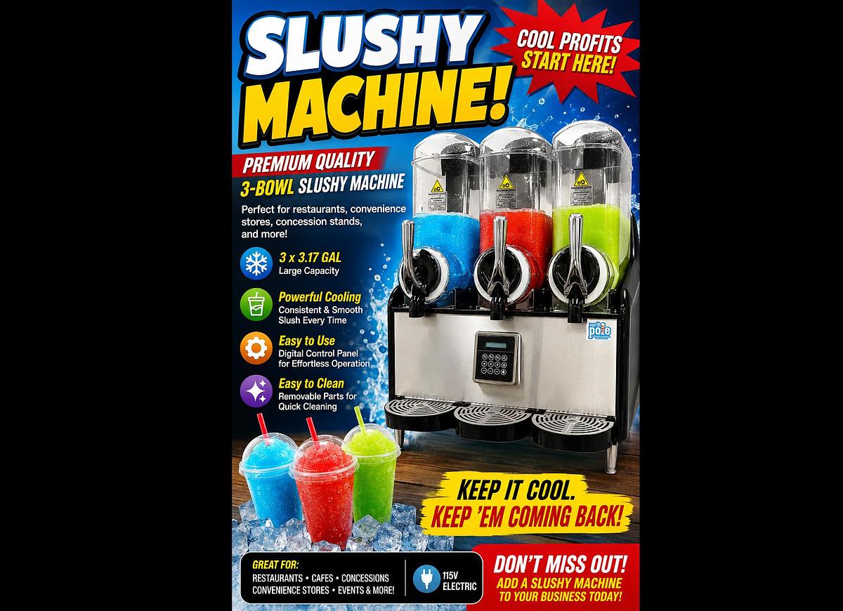 Triple Bowl Slushy / Frozen Drink Machine