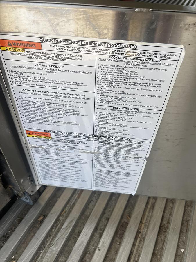 Refurbished Giles GEF-720 Commercial Electric Fryer – Digital Controls & Built-In Filtration