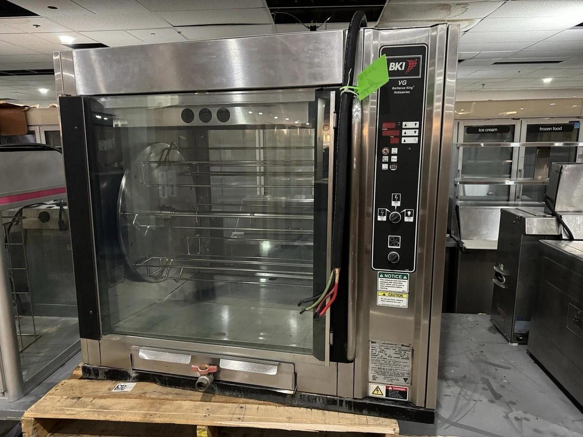 Refurbished BKI VGG-8-F-PT Rotisserie Oven, Pass-Thru, Electric, Single Deck