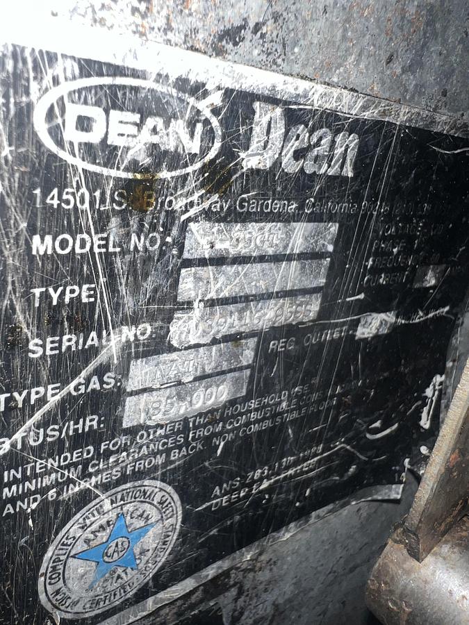 Refurbished DEAN Commercial Natural Gas Deep Fryer