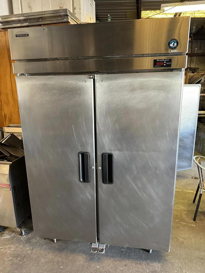 Used Commercial Refrigerator Reach-In Two door Stainless Steel By Hoshizaki- 120v