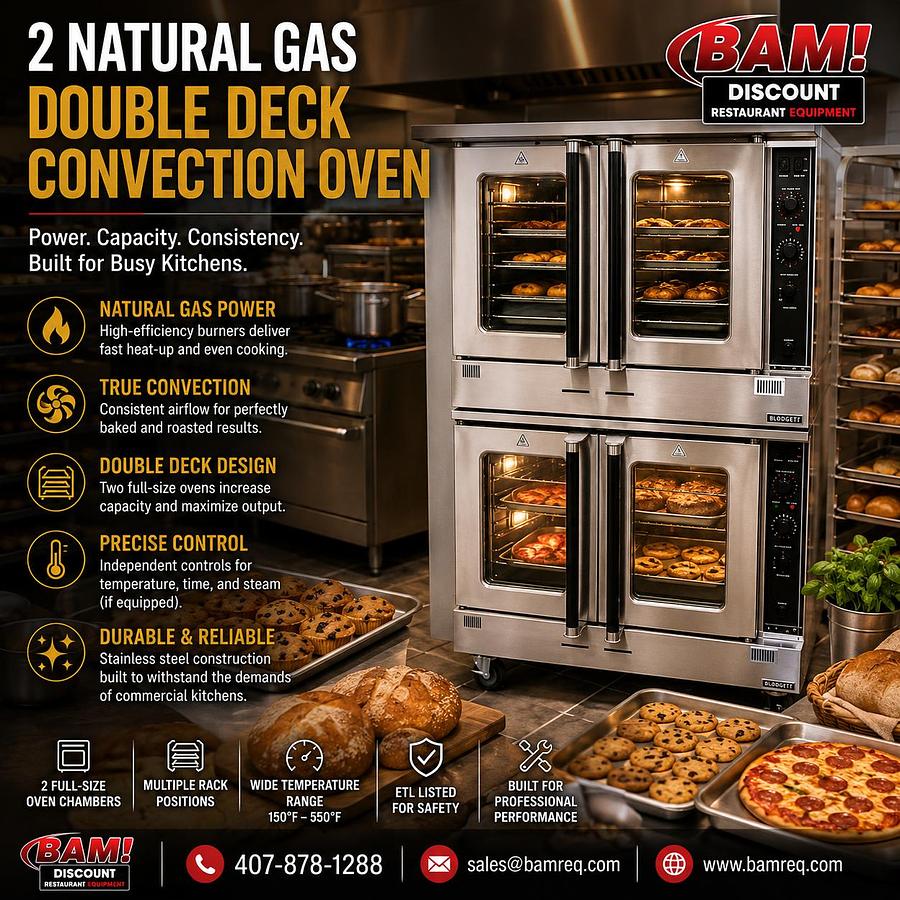 ELITE ECO-2 Natural Gas Double Deck Convection Oven