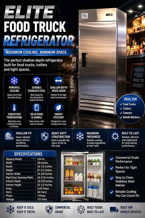 Elite Food Truck Refrigerator