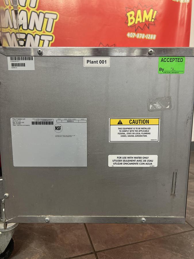 Used Pitco Solstice Supreme SSRS14 Stainless Steel Rinse Station / Dump Station NSF