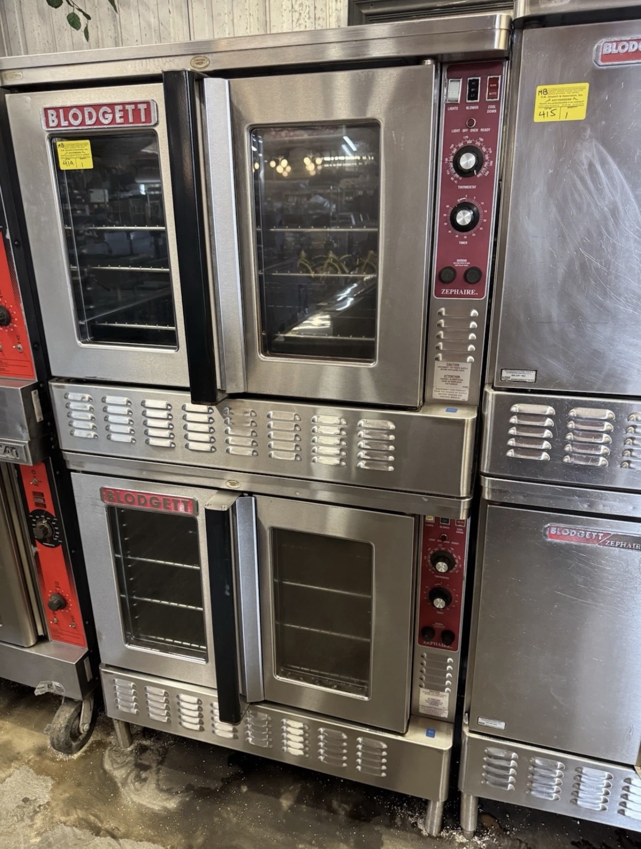 Refurbished BLODGETT ZEPHAIRE-100-G DOUBLE STACK ELECTRIC CONVECTION OVEN – 208V SINGLE PHASE