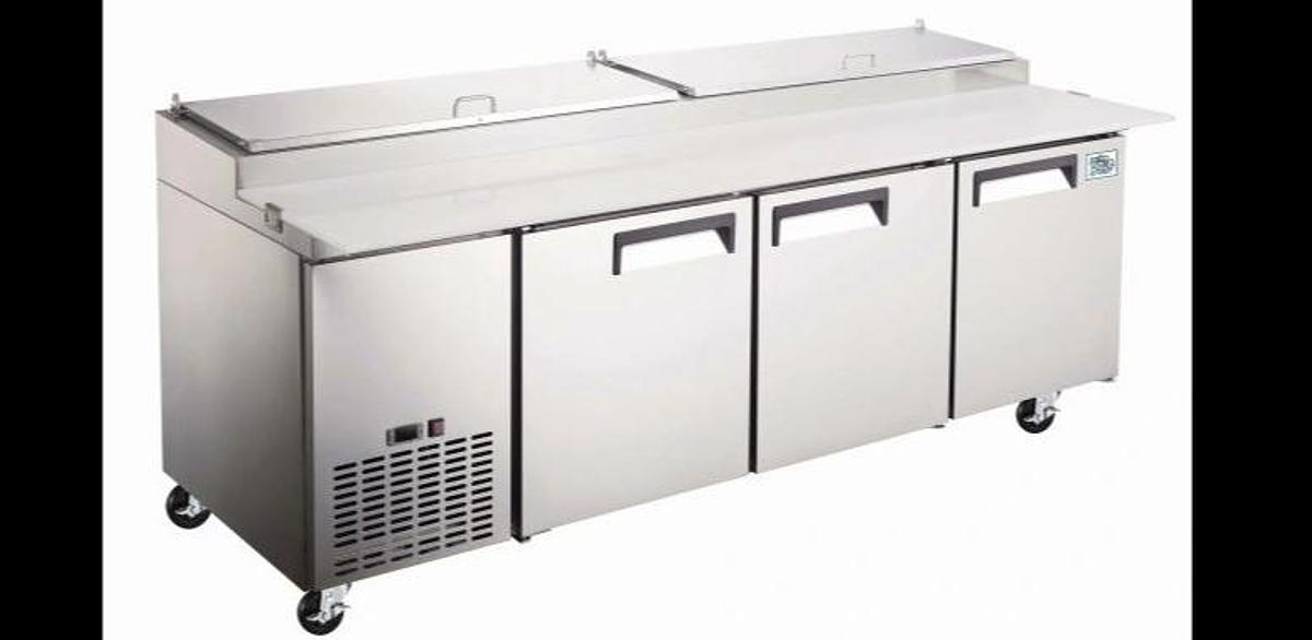 Elite Stainless Steel 92" Pizza Make Table on Castors