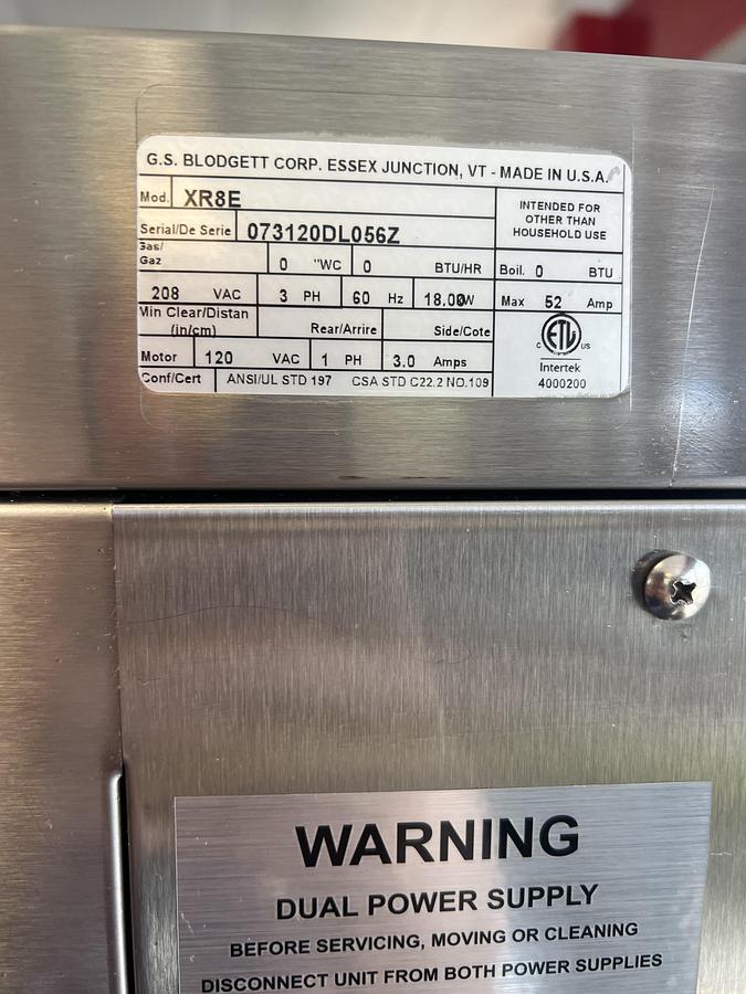 Refurbished Blodgett XCEL XR8 Electric Convection Oven Commercial Bakery Restaurant Digital