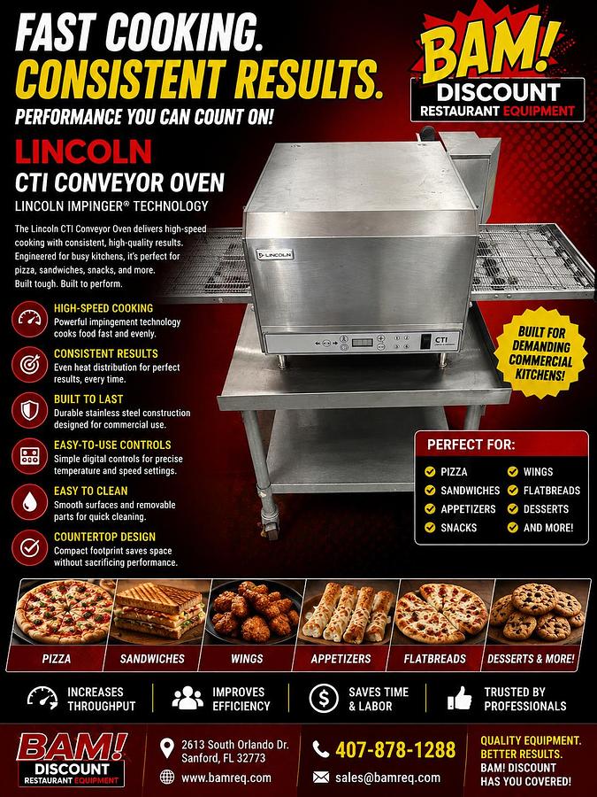 Used Lincoln CTI Conveyor Oven – Commercial Countertop Impinger Conveyor Oven
